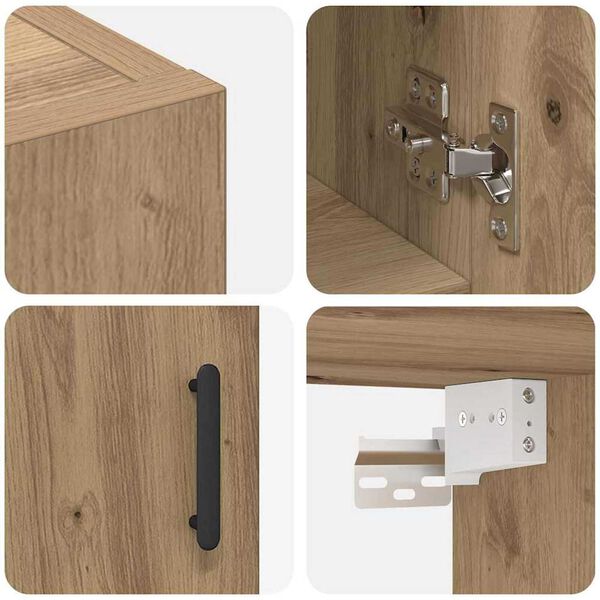 vidaXL Ντουλάπα Τοίχου artisan δρυς 60 x 31 x 70 εκ Επεξεργασμένο ξύλο