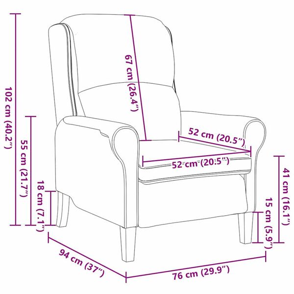 vidaXL Πολυθρόνα Taupe 76 x 94 x 102 εκ. Μικροΐνες