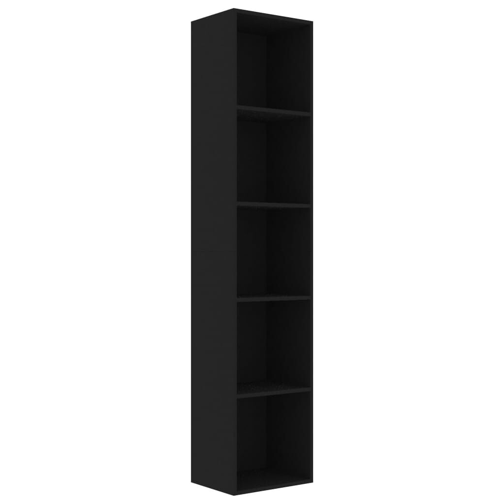 vidaXL Βιβλιοθήκη Μαύρη 40 x 30 x 189 εκ. από Επεξ. Ξύλο