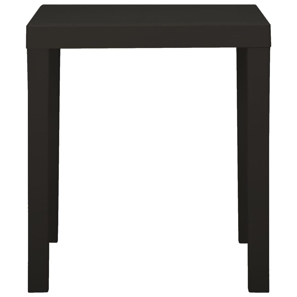 vidaXL Τραπέζι Κήπου Ανθρακί 79 x 65 x 72 εκ. από Πλαστικό