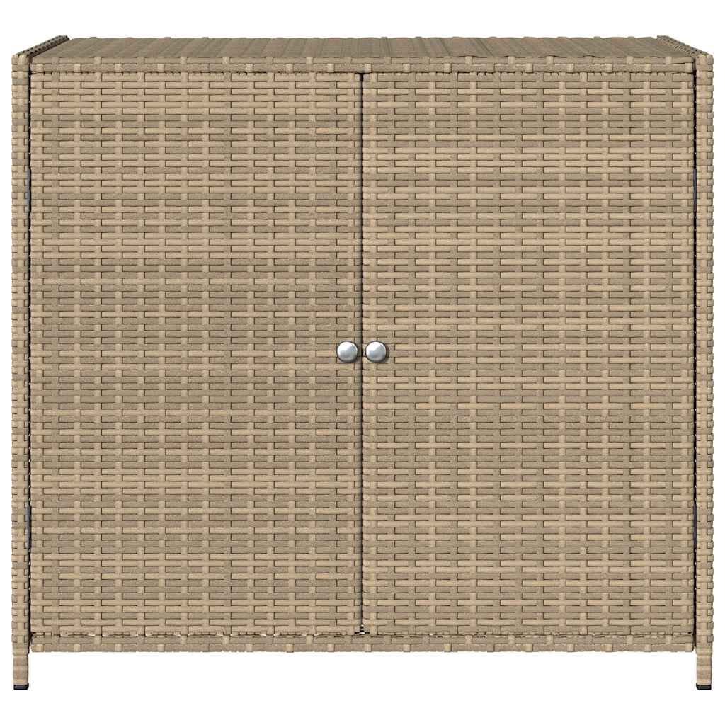 vidaXL Ντουλάπι Αποθήκευσης Κήπου Beige 83x45x76 εκ. Συνθετικό Ρατάν