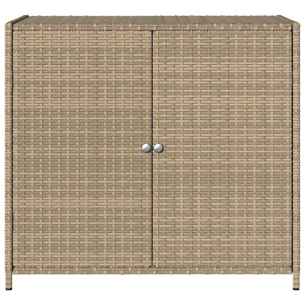 vidaXL Ντουλάπι Αποθήκευσης Κήπου Beige 83x45x76 εκ. Συνθετικό Ρατάν