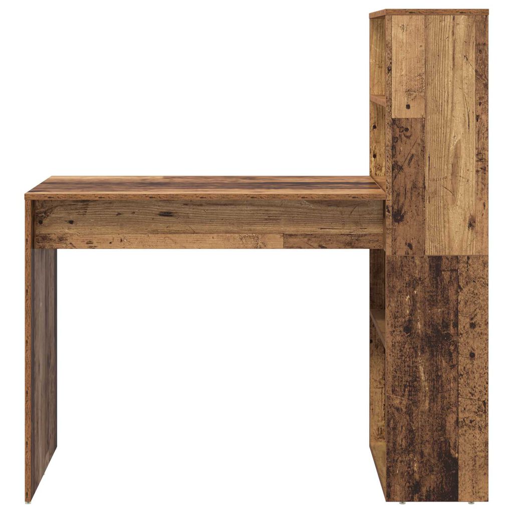 vidaXL Γραφείο με Αποθήκευση Παλιό Ξύλο 113x54x120 εκ. Επεξεργασμένο Ξύλο