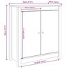 vidaXL Συρταριέρα Λευκή 70 x 35 x 80 εκ. από Μασίφ Ξύλο Πεύκου