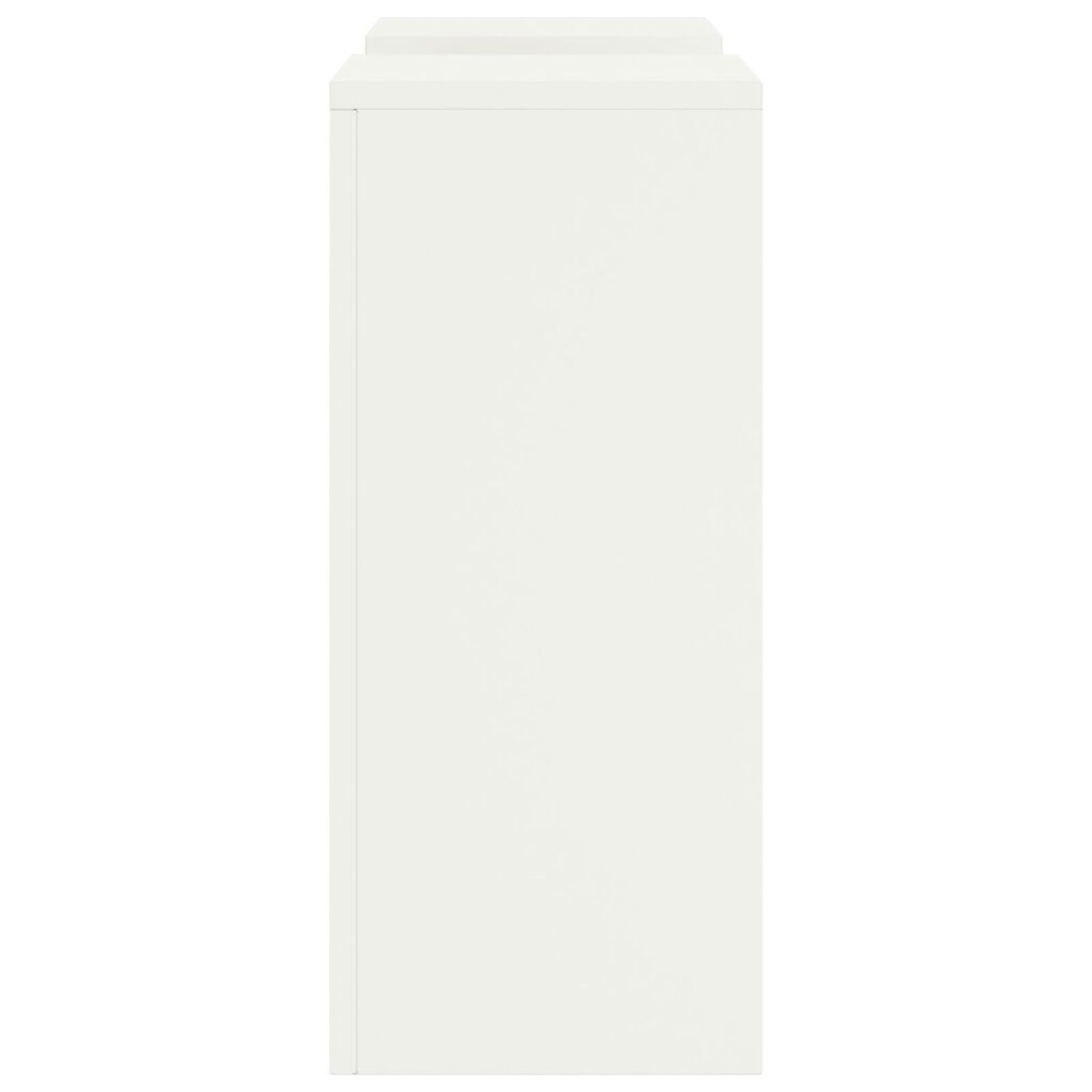 vidaXL Εξωτερικές Σταντ Φυτών σετ 2 σε λευκό, 24x24x55 εκ, Ατσάλι