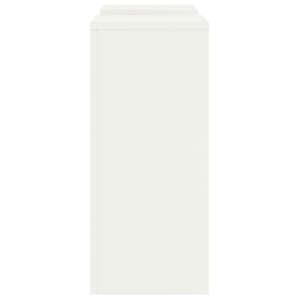 vidaXL Εξωτερικές Σταντ Φυτών σετ 2 σε λευκό, 24x24x55 εκ, Ατσάλι