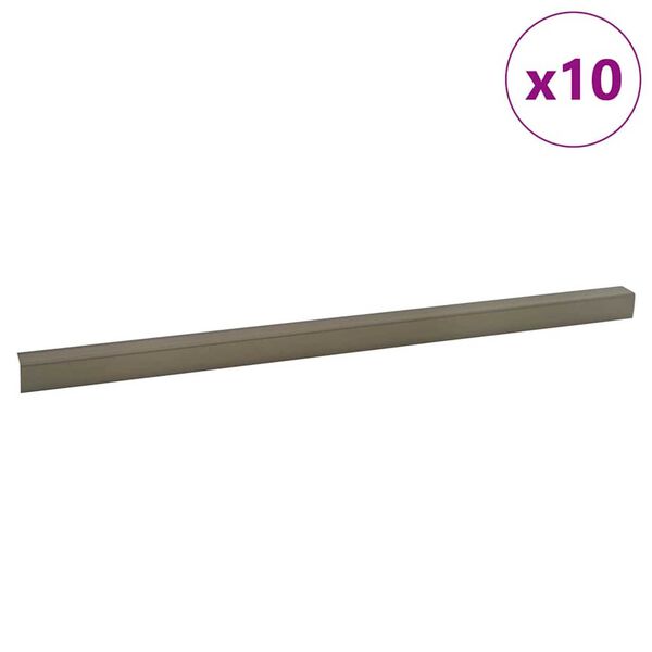 vidaXL Προστατευτικά ακμών σκάλας 10 pcs Μπρονζέ 67 cm Αλουμίνιο