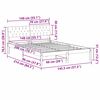 vidaXL Σκελετός Κρεβατιού με κεφαλάρι Καφέ και ταμπά 140 x 200 cm