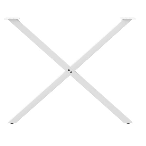 vidaXL Πόδια Τραπεζαρίας σε Σχήμα Χ, 2 τεμ. Λευκά 90x(72-73) εκ. Ατσάλι