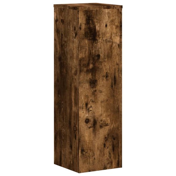 vidaXL Βάσεις Φυτών 2Τεμ. Καπνιστή Δρυς 25x25x80εκ. Επεξεργασμένο Ξύλο