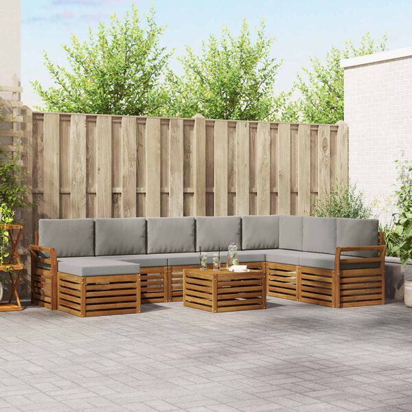 vidaXL &Sigma;&epsilon;&tau; &Kappa;&alpha;&nu;&alpha;&pi;έ 9 pcs &Phi;&upsilon;&sigma;&iota;&kappa;ό &kappa;&alpha;&iota; &Alpha;&nu;&omicron;&iota;&chi;&tau;ό &Gamma;&kappa;&rho;&iota; &Sigma;&tau;&epsilon;&rho;&epsilon;ό &Xi;ύ&lambda;&omicron; &Alpha;&kappa;&alpha;&kappa;ί&alpha;&sigmaf;