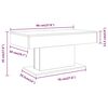 vidaXL Τραπεζάκι Σαλονιού Καπνιστή Δρυς 96x50x45 εκ. από Επεξεργ. Ξύλο