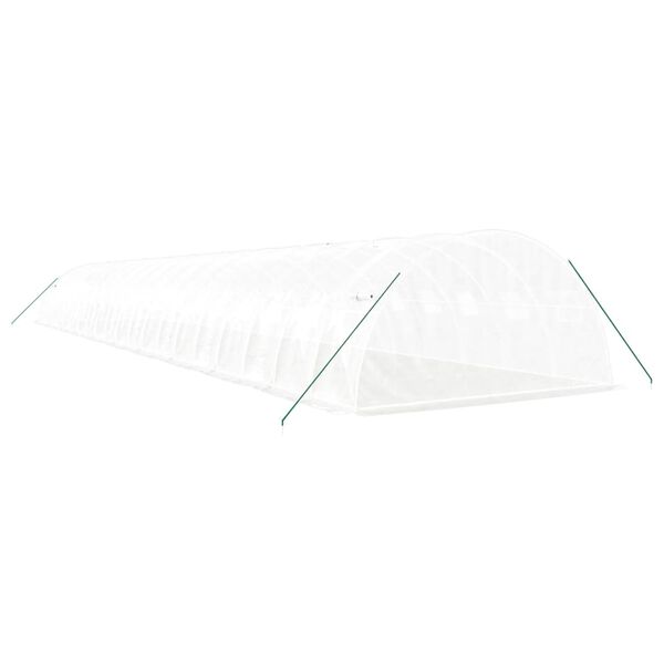 vidaXL Θερμοκήπιο Λευκό 80 μ² 20 x 4 x 2 μ. με Ατσάλινο Πλαίσιο