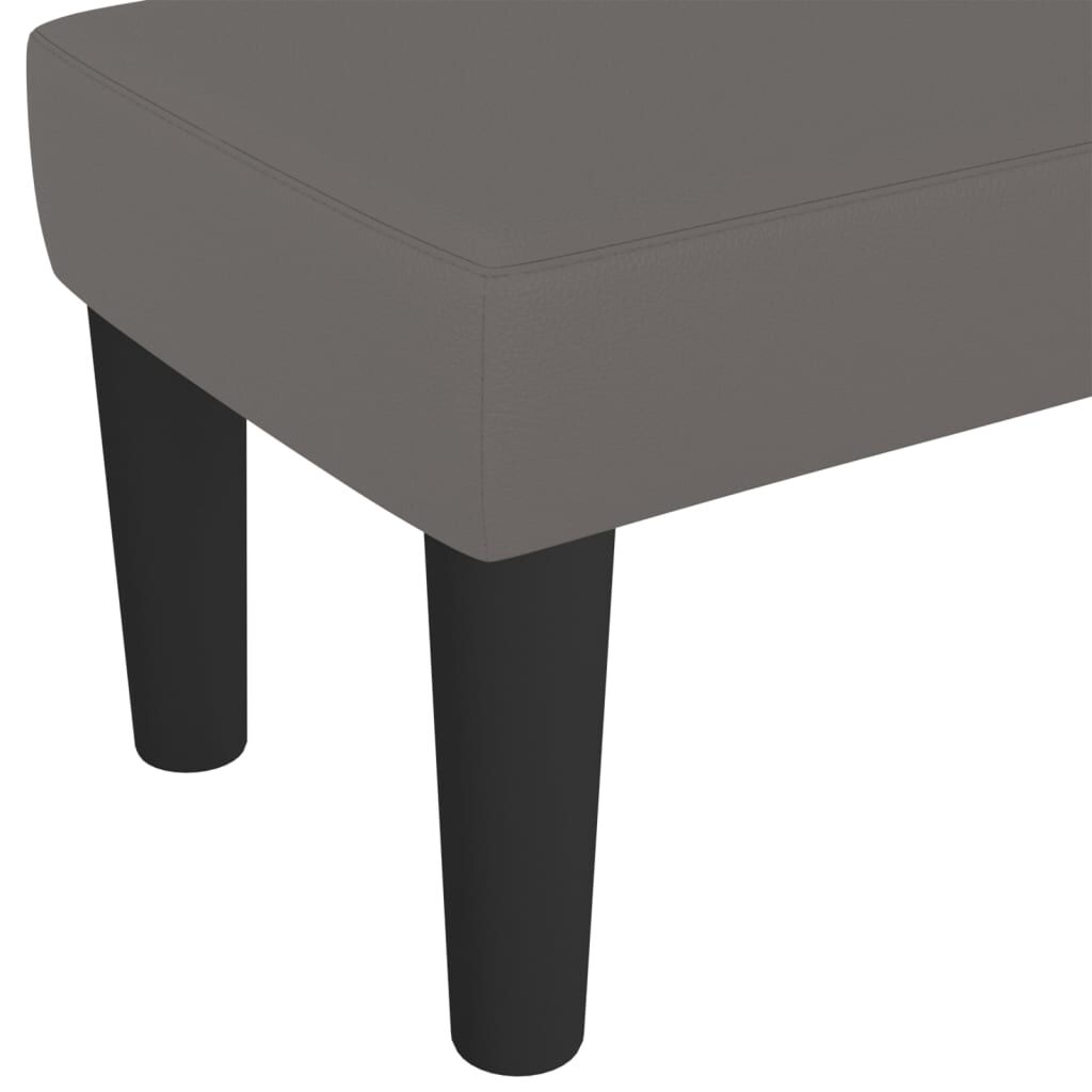 vidaXL Πάγκος Γκρι 70 x 30 x 30 εκ. από Συνθετικό Δέρμα