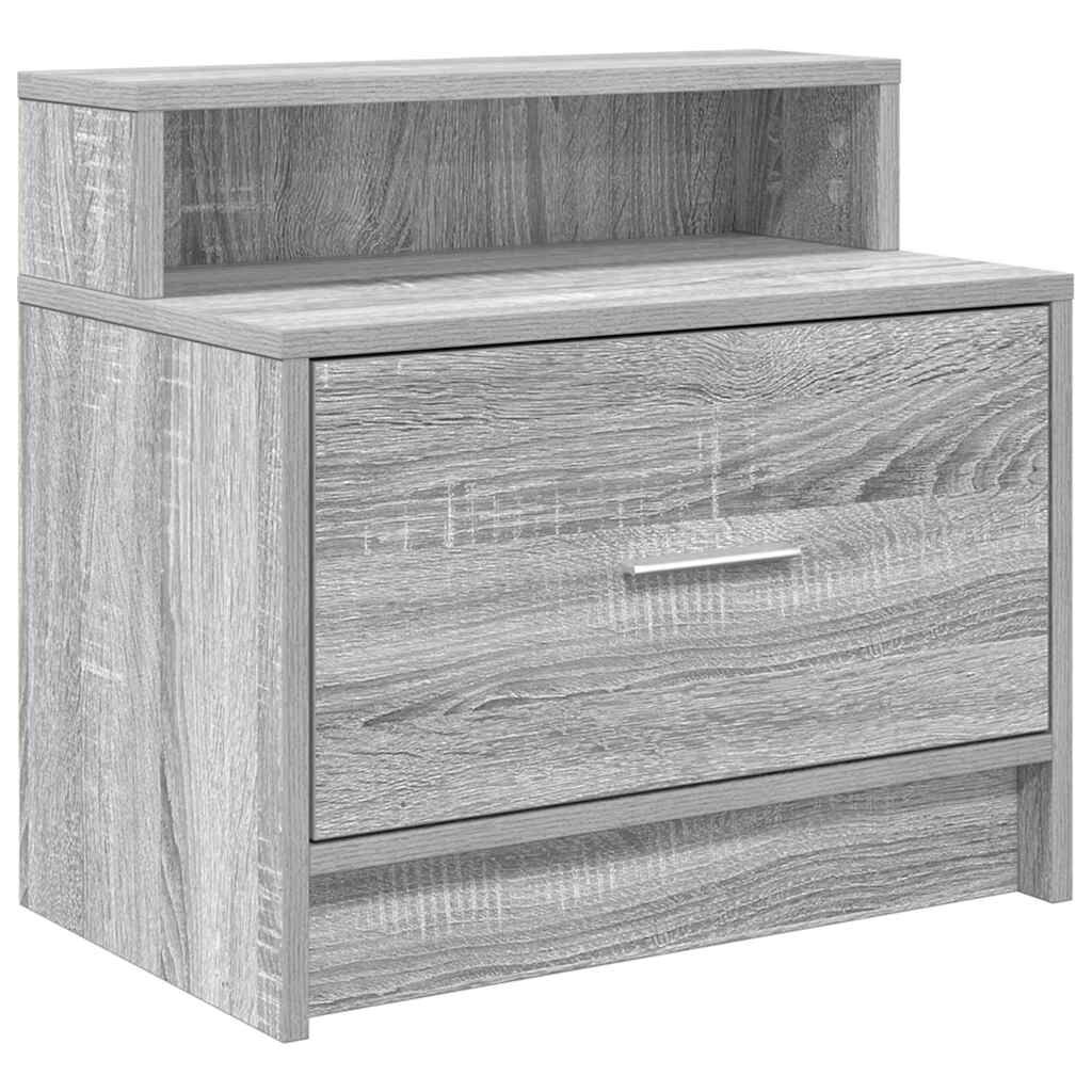 vidaXL Κομοδίνο με συρτάρι Γκρι Sonoma 51x31x47 εκ.