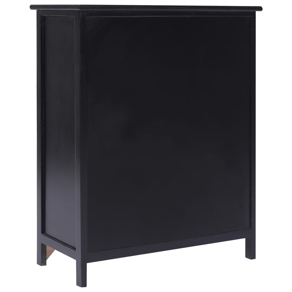 vidaXL Βοηθητική Συρταριέρα Μαύρη 60x30x75 εκ. από Ξύλο Παυλώνιας