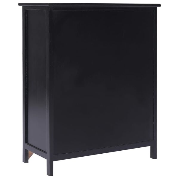 vidaXL Βοηθητική Συρταριέρα Μαύρη 60x30x75 εκ. από Ξύλο Παυλώνιας