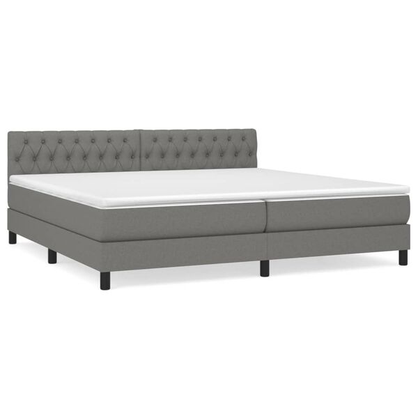 vidaXL &Kappa;&rho;&epsilon;&beta;ά&tau;&iota; Boxspring &mu;&epsilon; &Sigma;&tau;&rho;ώ&mu;&alpha; &Sigma;&kappa;&omicron;ύ&rho;&omicron; &Gamma;&kappa;&rho;&iota; 200x200 &epsilon;&kappa;. &Upsilon;&phi;&alpha;&sigma;&mu;ά&tau;&iota;&nu;&omicron;