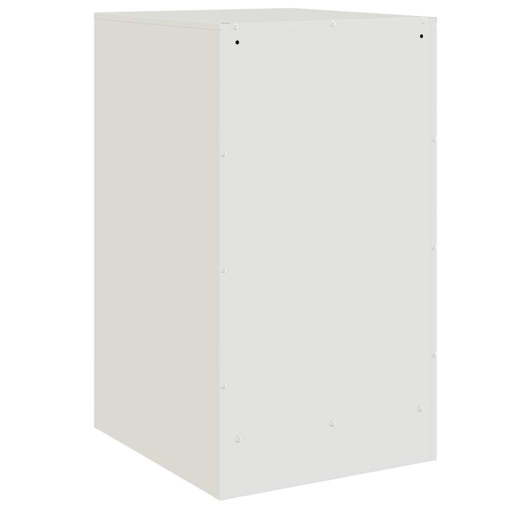 vidaXL Κομοδίνο Λευκό 34,5x39x62 εκ. από Χάλυβα