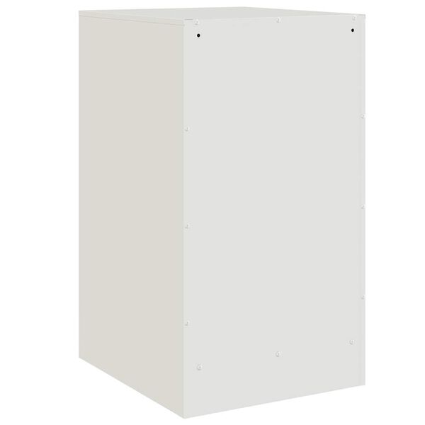 vidaXL Κομοδίνο Λευκό 34,5x39x62 εκ. από Χάλυβα