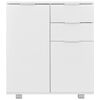 vidaXL Μπουφές Ψηλός Γυαλιστερός Λευκός 71x35x80εκ. Επεξεργασμένο Ξύλο