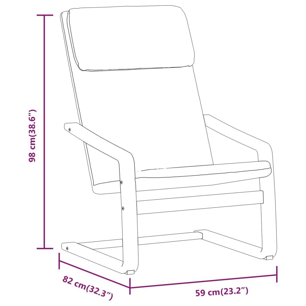 vidaXL Πολυθρόνα Relax Ανοιχτό Γκρι Υφασμάτινη