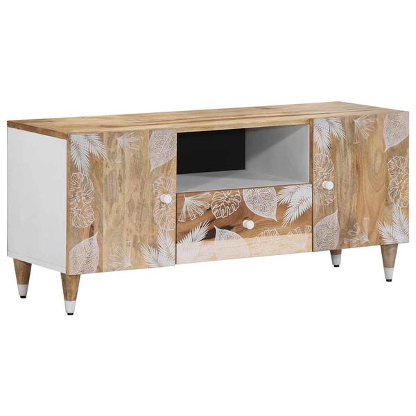 ντουλάπι τηλεόρασης vidaXL 105x33,5x46 cm μασίφ ξύλο Mango