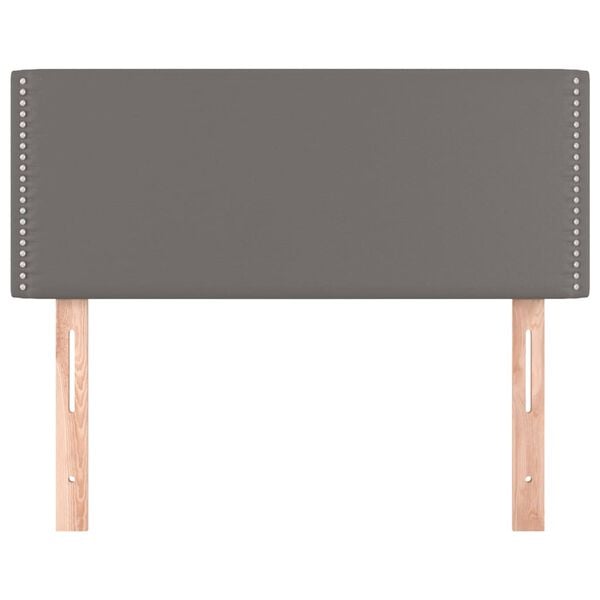 vidaXL Κεφαλάρι Κρεβατιού Γκρι 90x5x78/88 εκ. από Συνθετικό Δέρμα