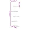 vidaXL Γωνιακή Ραφιέρα Τοίχου Γκρι Sonoma 36,5x36,5x140 εκ Επεξ. Ξύλο