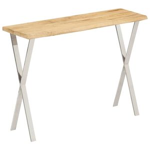 vidaXL &Tau;&rho;&alpha;&pi;έ&zeta;&iota; &Kappa;&omicron;&nu;&sigma;ό&lambda;&alpha; &mu;&epsilon; Live Edge 105x33x76 &epsilon;&kappa;. &Mu;&alpha;&sigma;ί&phi; &Xi;ύ&lambda;&omicron; &Mu;ά&nu;&gamma;&kappa;&omicron;