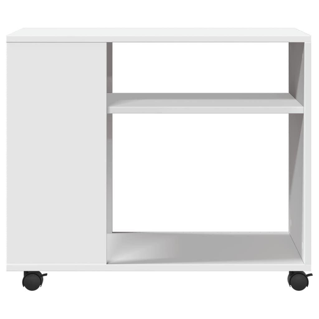 vidaXL Βοηθητικό Τραπέζι με Ρόδες Λευκό 70x35x60 εκ. Επεξεργ. Ξύλο