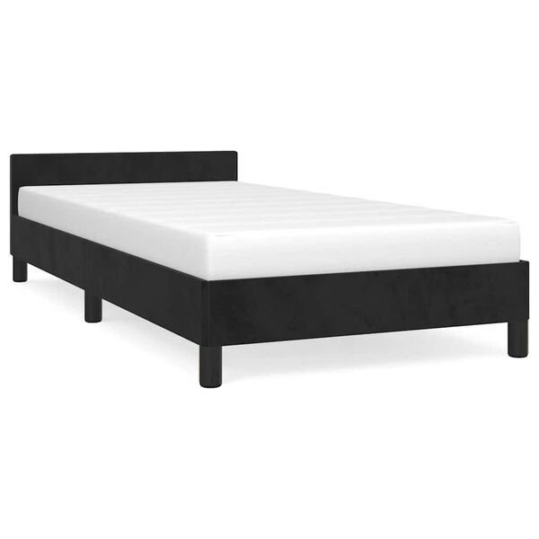 vidaXL Σκελετός Κρεβατιού Χωρίς Στρώμα Μαύρο 100x200 εκ. Βελούδινο