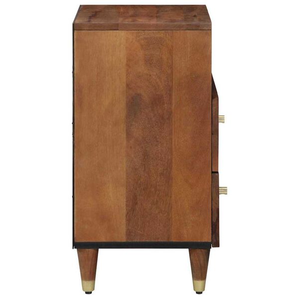 vidaXL Κομοδίνο καφέ μελί 50 x 33 x 62 εκ. Μασίφ ξύλο μάνγκο