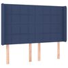 vidaXL Κρεβάτι Boxspring με Στρώμα & LED Μπλε 140x190 εκ. Υφασμάτινο