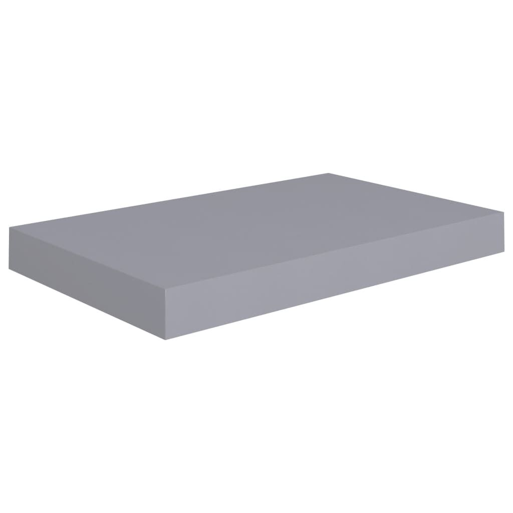 vidaXL Ράφια Τοίχου 2 τεμ. Γκρι 40x23x3,8 εκ. MDF