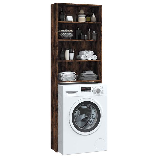 vidaXL Ντουλάπι Πλυντηρίου Καπνιστή Δρυς 64 x 24 x 190 εκ.