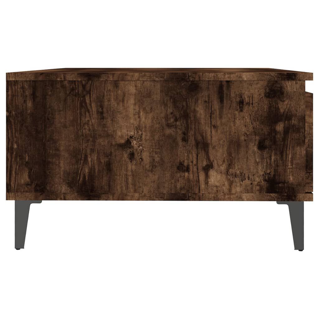 vidaXL Τραπεζάκι Σαλονιού Καπνιστή Δρυς 90x60x35 εκ. από Επεξ. Ξύλο