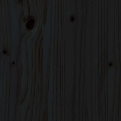 vidaXL Ξαπλώστρες 2 τεμ. Μαύρες 199,5x60x74 εκ. από Μασίφ Ξύλο Πεύκου