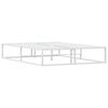 vidaXL Πλαίσιο κρεβατιού χωρίς στρώμα Λευκό 140x200 cm Μεταλλικό