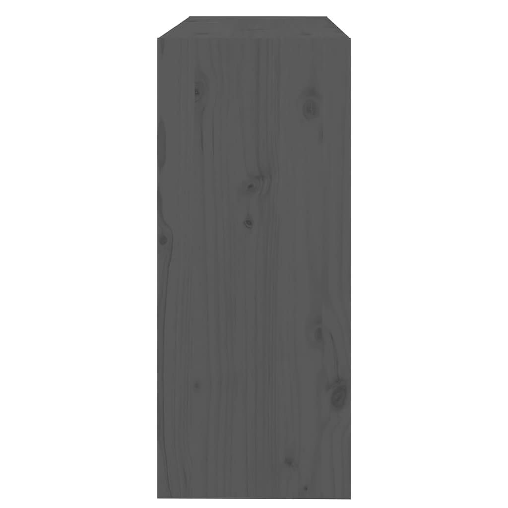 vidaXL Βιβλιοθήκη/Διαχωριστικό Χώρου Γκρι 80x30x71,5 εκ. Μασίφ Πεύκο