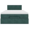 vidaXL Οθωμανικό κρεβάτι με στρώμα σκούρο πράσινο 120x190 cm Velvet
