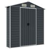 vidaXL Αποθήκη Κήπου Ανθρακί 191x130x198 εκ. Γαλβανισμένο Ατσάλι