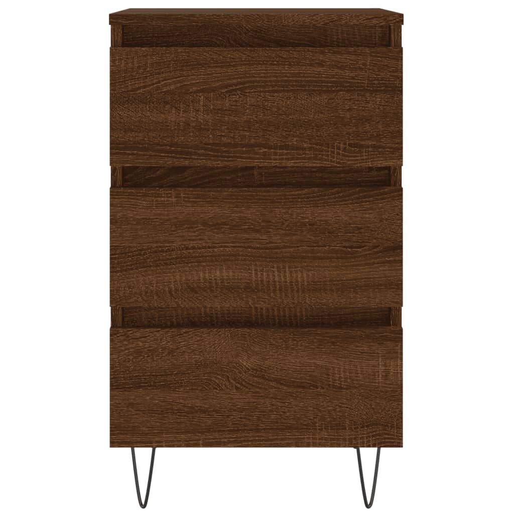 vidaXL Κομοδίνα 2 τεμ. Καφέ Δρυς 40 x 35 x 69 εκ. Επεξεργ. Ξύλο