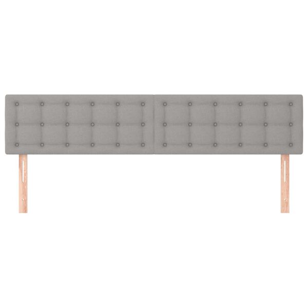 vidaXL Κεφαλάρια Κρεβατιού 2 τεμ. Αν. Γκρι 80 x 5 x 78/88εκ.Υφασμάτινο