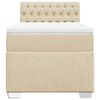 vidaXL Κρεβάτι Boxspring με Στρώμα Κρεμ 80 x 200 εκ. Υφασμάτινο