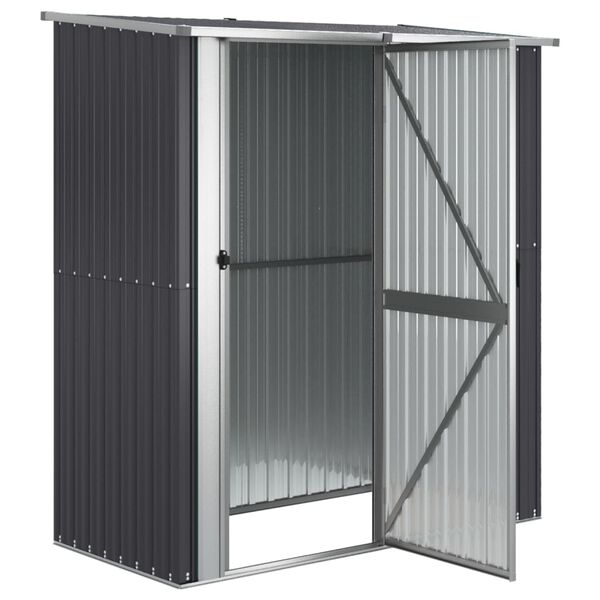 vidaXL Αποθήκη Κήπου Ανθρακί 180,5 x 97 x 209,5 εκ. από Γαλβαν. Ατσάλι