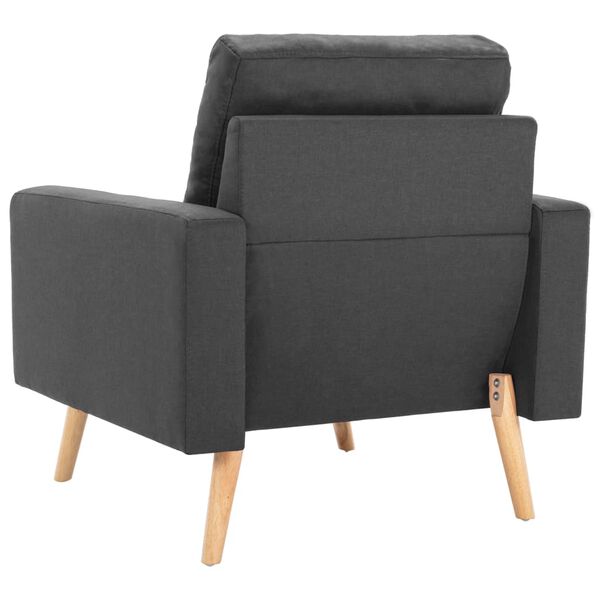 vidaXL 2 Piece Living Room Set Dark Gray Fabric