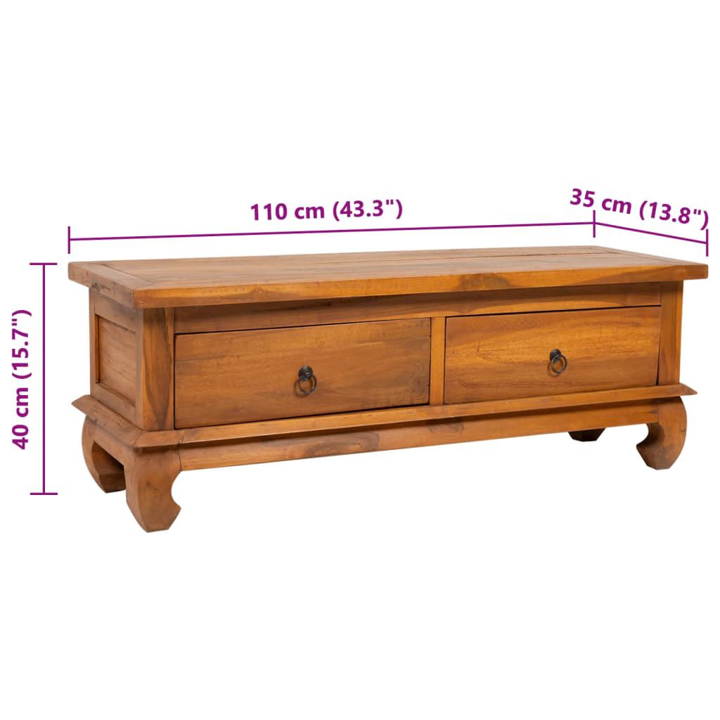 vidaXL Έπιπλο Τηλεόρασης 110x35x40 εκ. από Μασίφ Ξύλο Teak