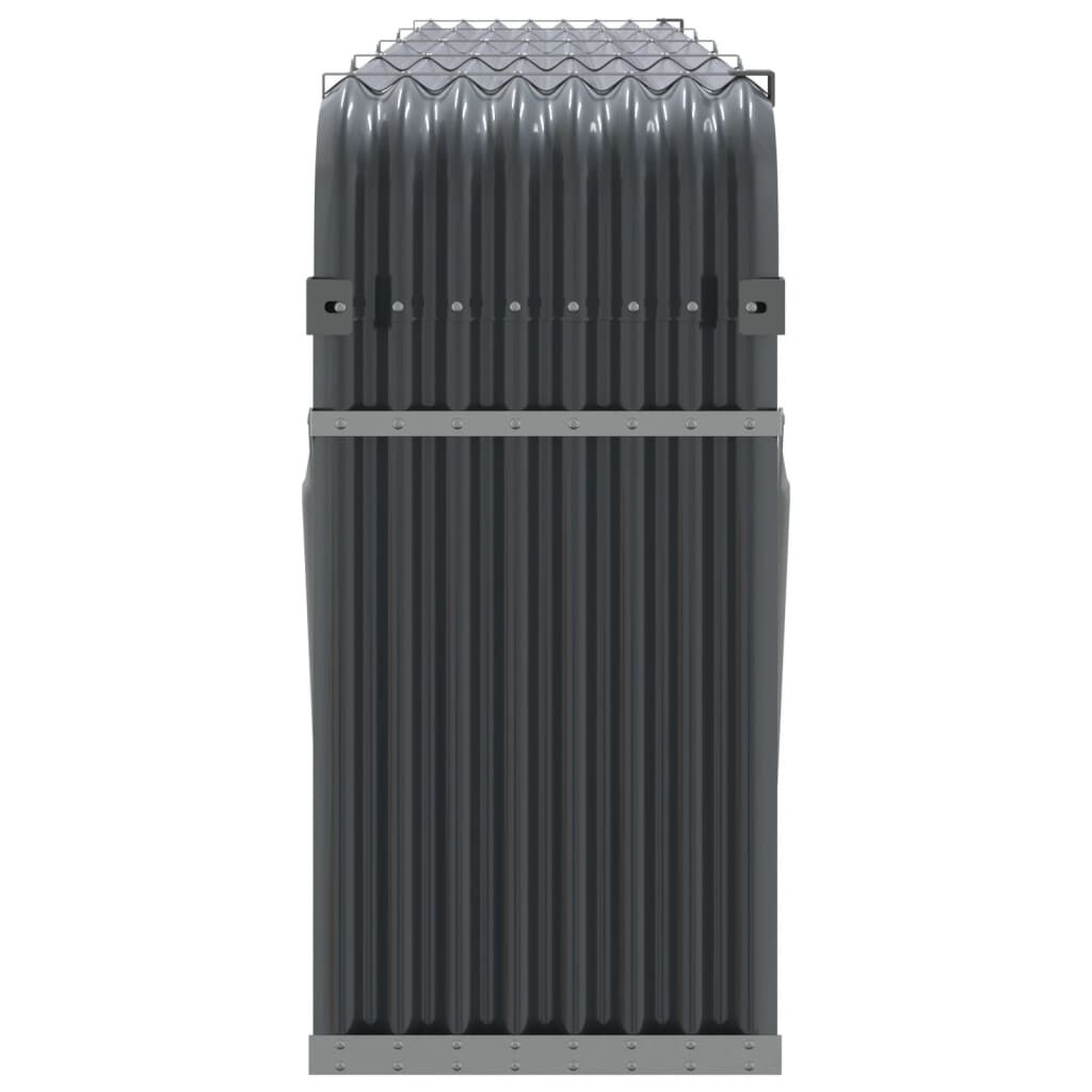 vidaXL Ξυλοθήκη Ανθρακί 300x45x100εκ. από Γαλβανισμένο Ατσάλι