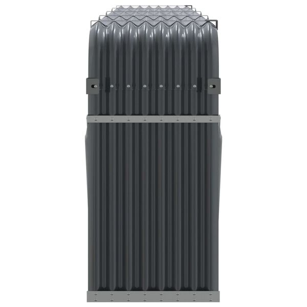 vidaXL Ξυλοθήκη Ανθρακί 300x45x100εκ. από Γαλβανισμένο Ατσάλι